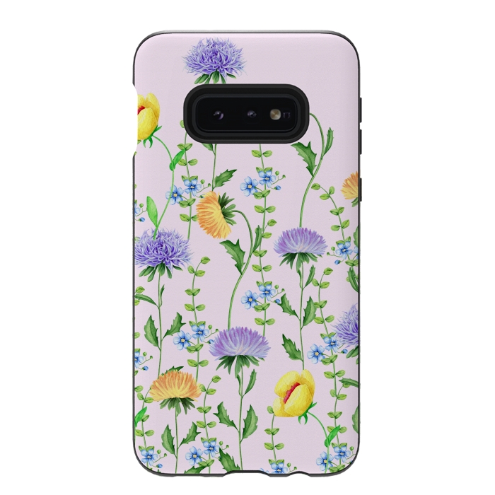 Galaxy S10e StrongFit Aster Flora by Creativeaxle