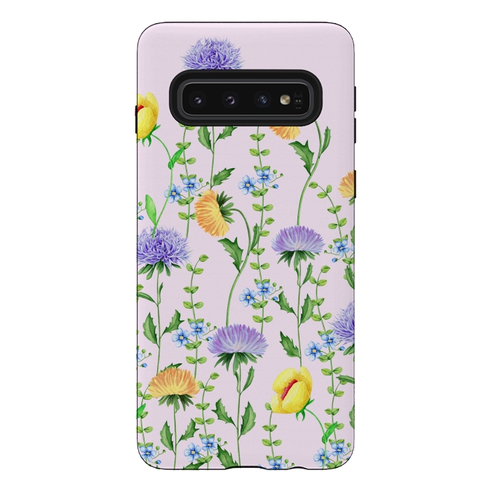 Galaxy S10 StrongFit Aster Flora by Creativeaxle
