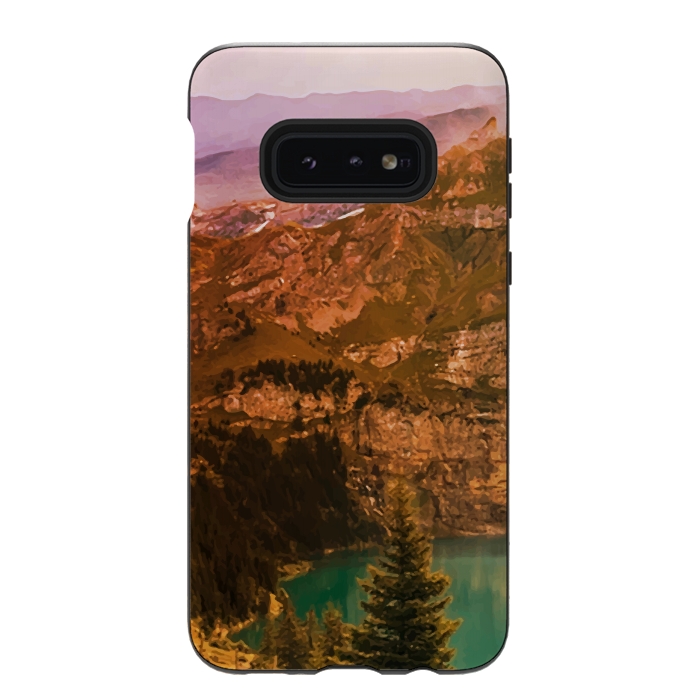 Galaxy S10e StrongFit Mountain Valley by Creativeaxle