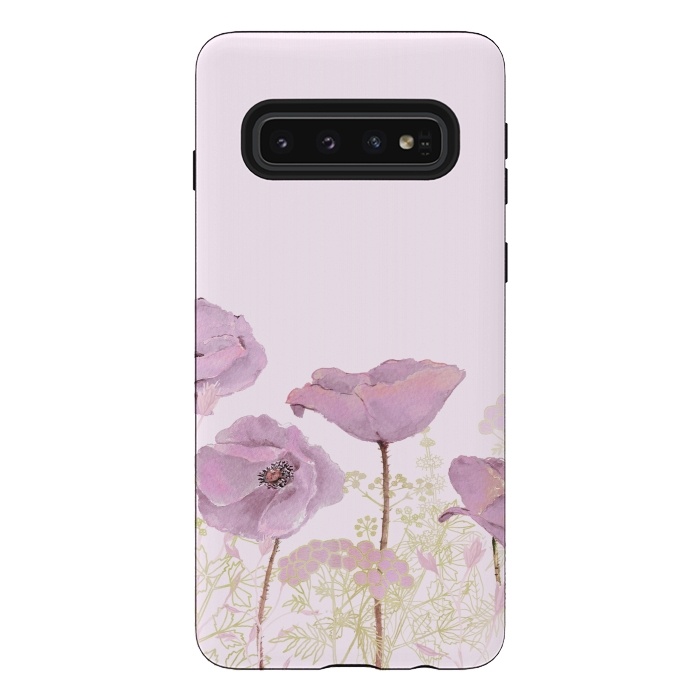 Galaxy S10 StrongFit Rose Gold Poppy Dream by  Utart