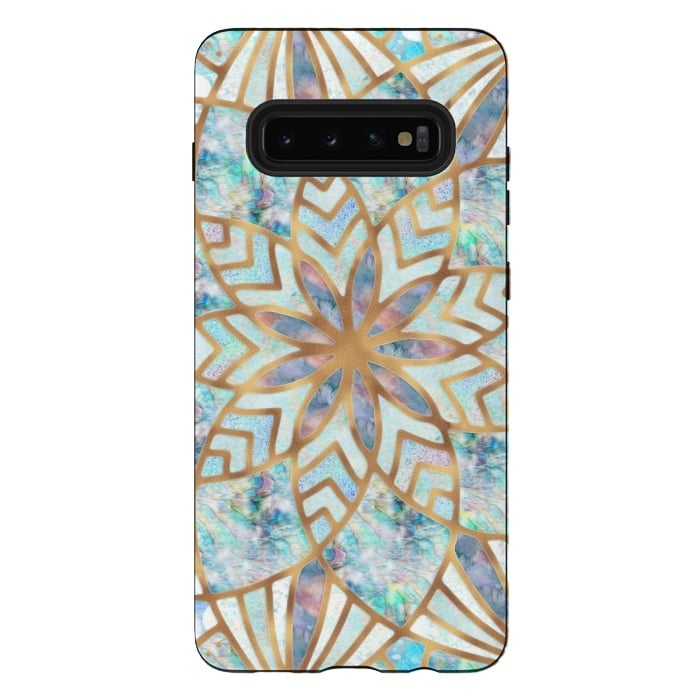 Galaxy S10 plus StrongFit Mother of Pearl Mandala by  Utart