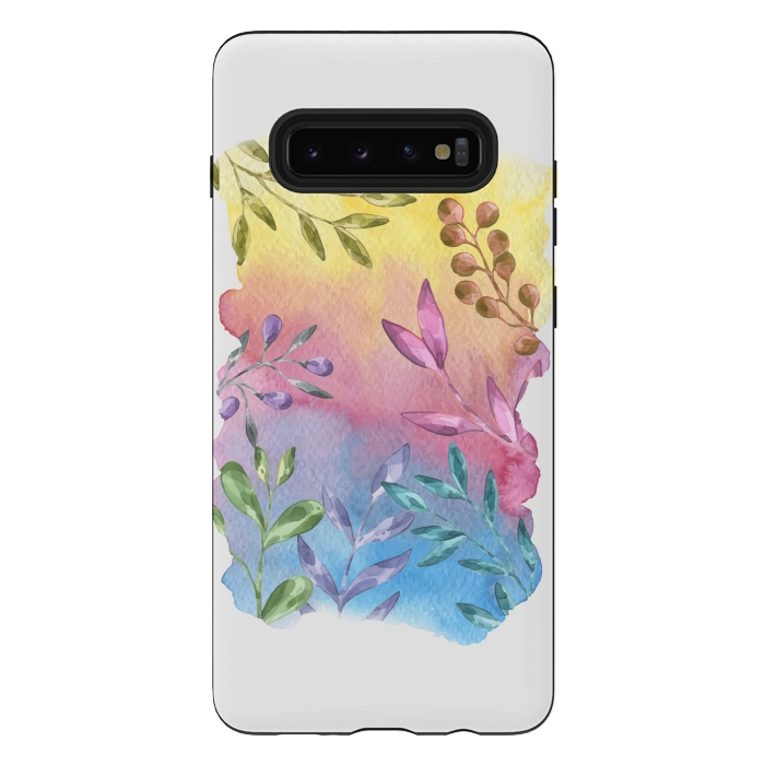 Galaxy S10 plus StrongFit Shades of Leaves by Creativeaxle