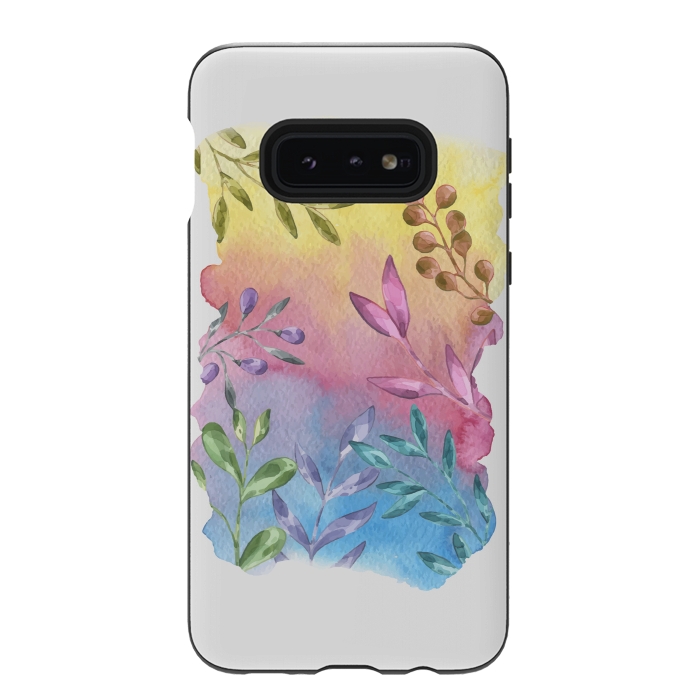 Galaxy S10e StrongFit Shades of Leaves by Creativeaxle