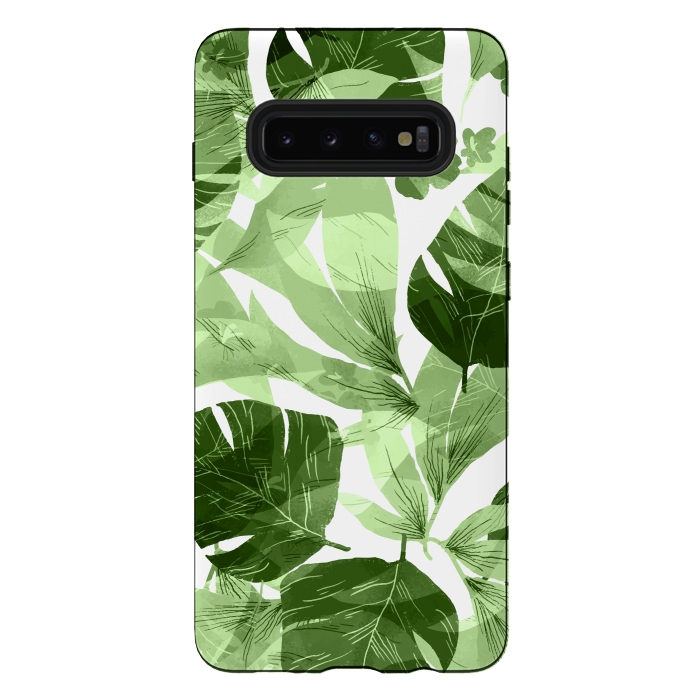 Galaxy S10 plus StrongFit Watercolor summer flowers 7 by Bledi