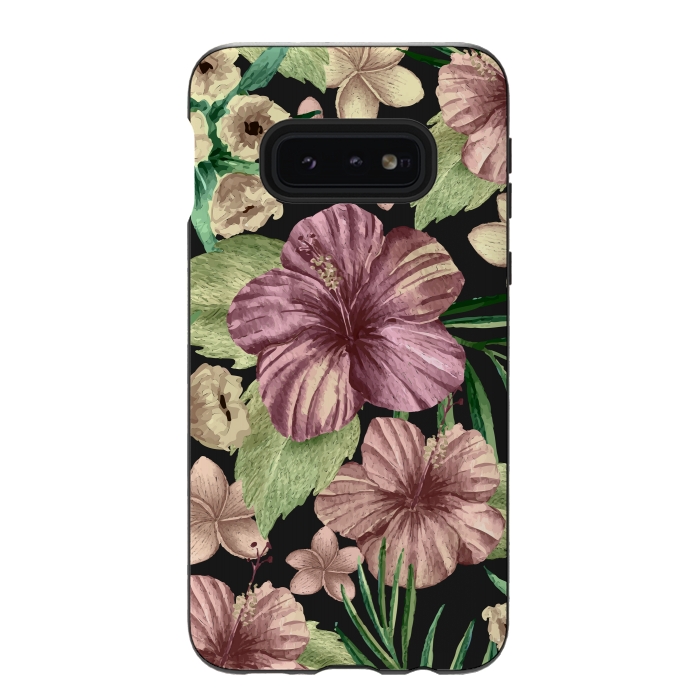 Galaxy S10e StrongFit Watercolor summer flowers 15 by Bledi