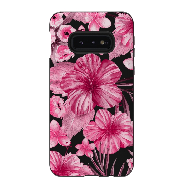 Galaxy S10e StrongFit Watercolor summer flowers 16 by Bledi