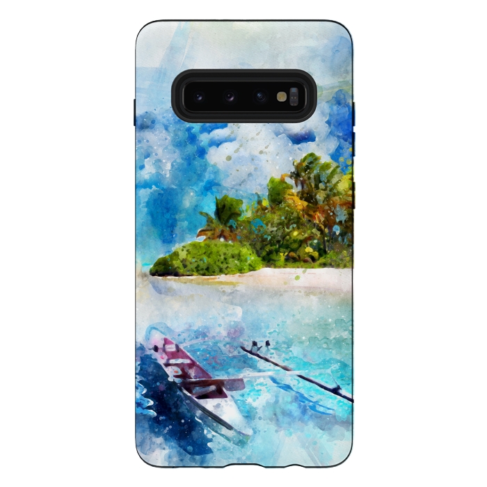 Galaxy S10 plus StrongFit Boat at Island by Creativeaxle