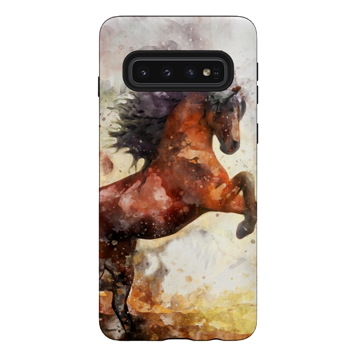 Galaxy S10 StrongFit Excited Horse by Creativeaxle