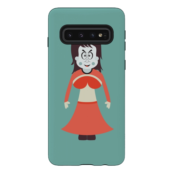 Galaxy S10 StrongFit old woman cartoon by TMSarts