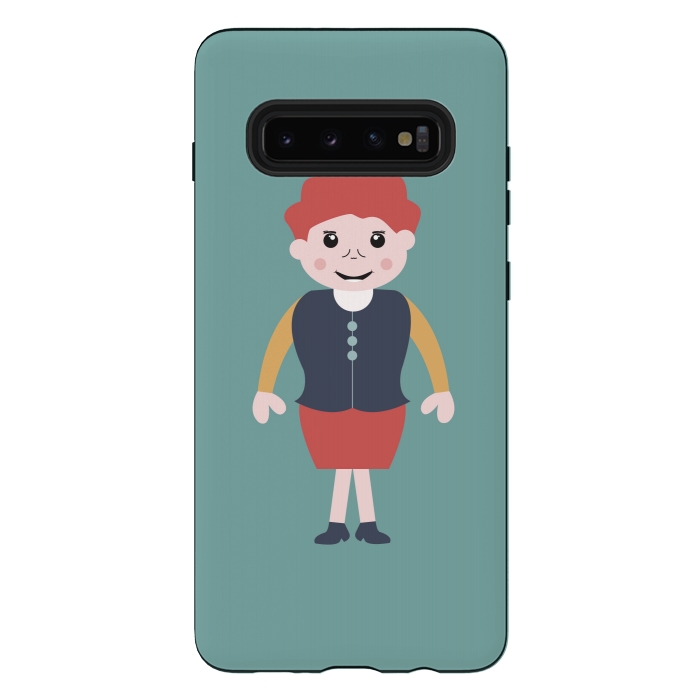 Galaxy S10 plus StrongFit vintage school girl by TMSarts