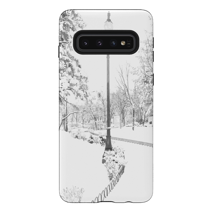 Galaxy S10 StrongFit Winter Snow City by Alemi