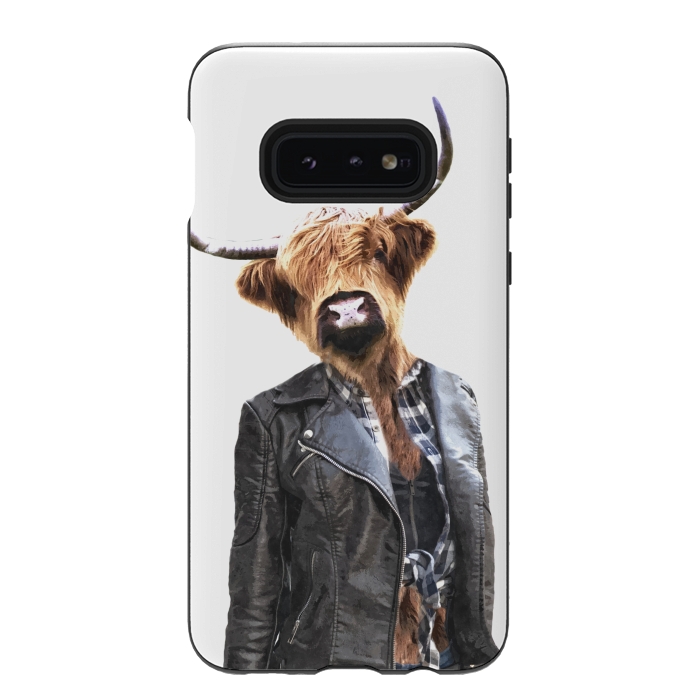 Galaxy S10e StrongFit Cow Girl by Alemi