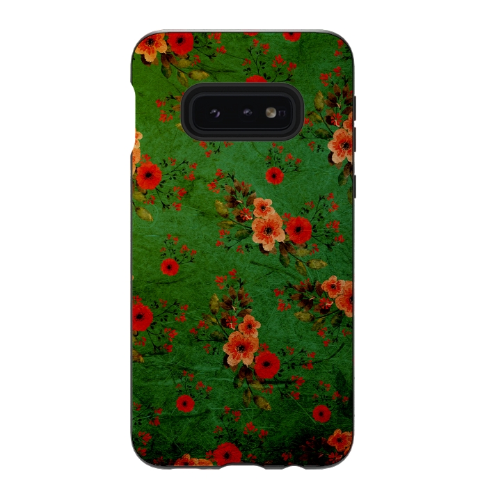 Galaxy S10e StrongFit Vintage Flowers by Rossy Villarreal