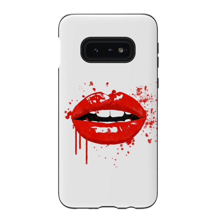 Galaxy S10e StrongFit Red Lips Illustration by Alemi