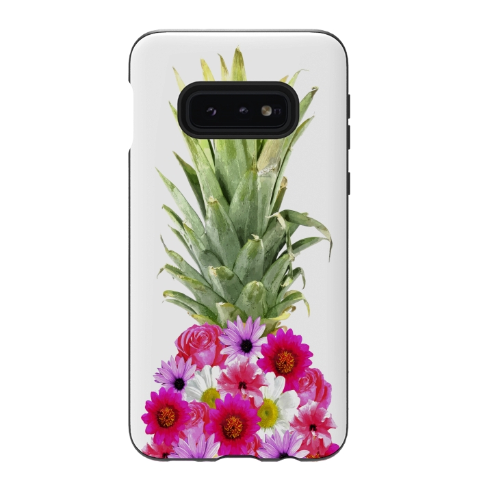 Galaxy S10e StrongFit Pineapple Flowers by Alemi