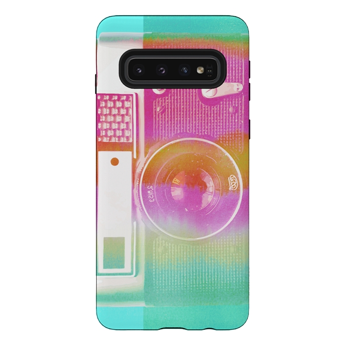 Galaxy S10 StrongFit Colorful pastel vintage camera by Oana 