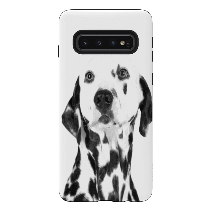 Galaxy S10 StrongFit Black and White Dalmatian by Alemi
