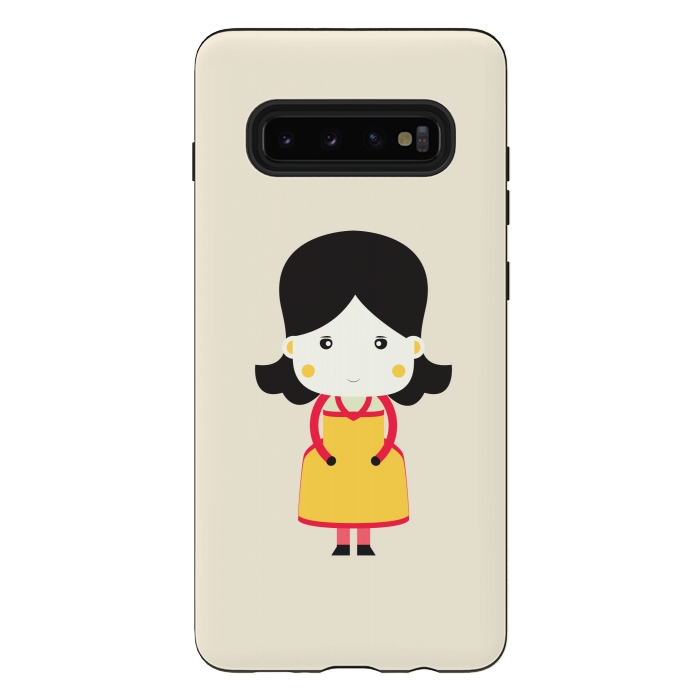 Galaxy S10 plus StrongFit cute little girl by TMSarts