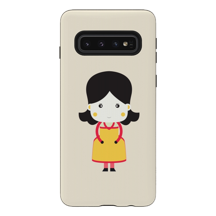 Galaxy S10 StrongFit cute little girl by TMSarts