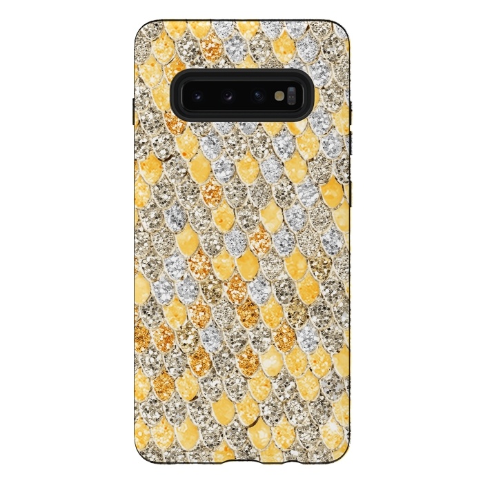 Galaxy S10 plus StrongFit Gold and Silver Sparkling Mermaid Scales by  Utart
