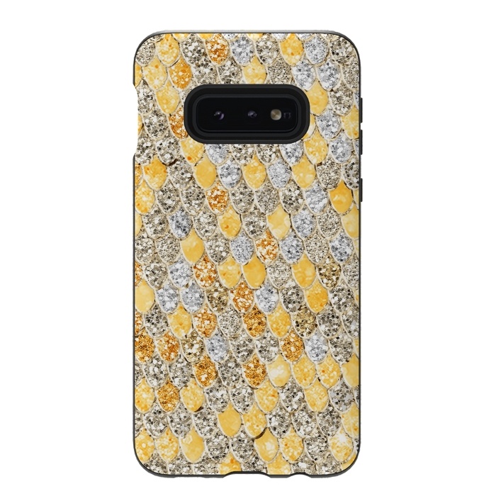 Galaxy S10e StrongFit Gold and Silver Sparkling Mermaid Scales by  Utart