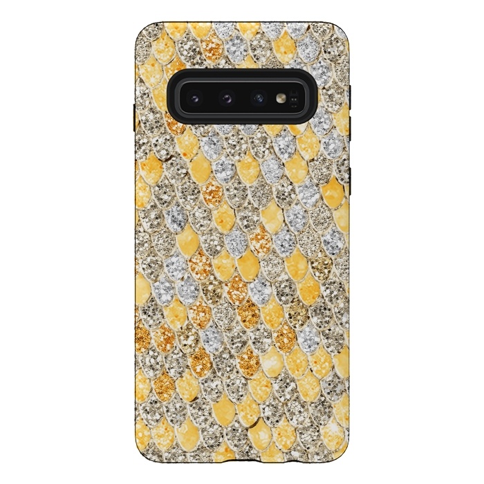 Galaxy S10 StrongFit Gold and Silver Sparkling Mermaid Scales by  Utart