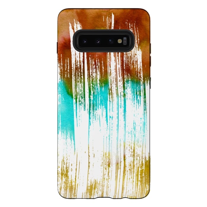 Galaxy S10 plus StrongFit Watercolor Scratches by Creativeaxle
