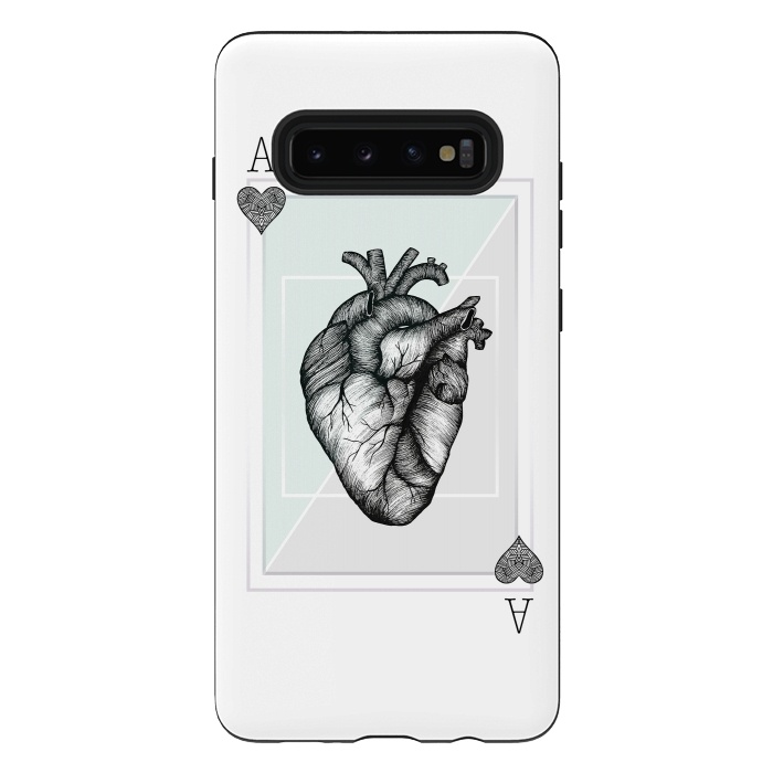 Galaxy S10 plus StrongFit Ace of Hearts by Barlena