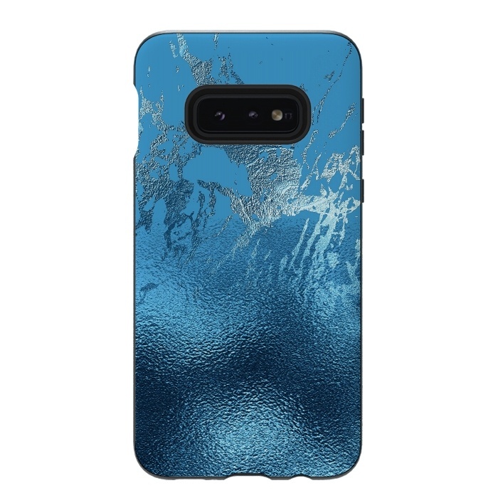 Galaxy S10e StrongFit Blue Metal and Marble  by  Utart