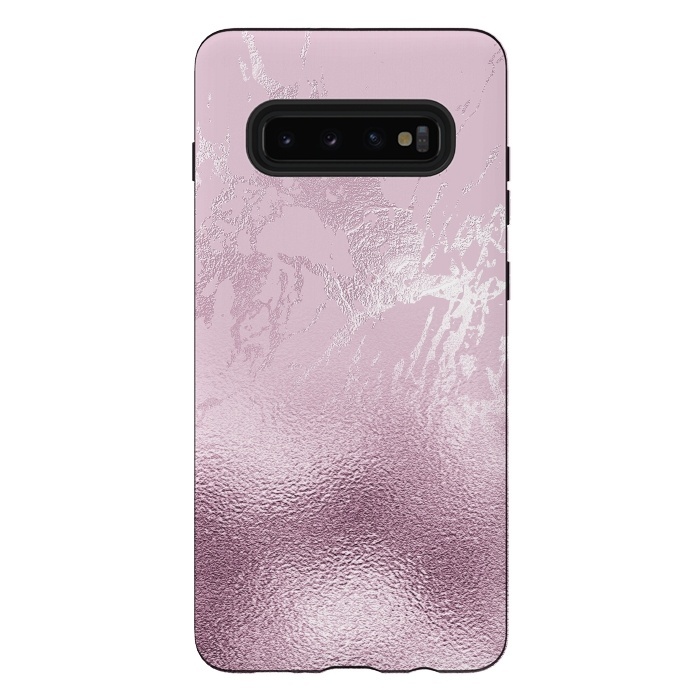 Galaxy S10 plus StrongFit Blush Marble and Glitter by  Utart