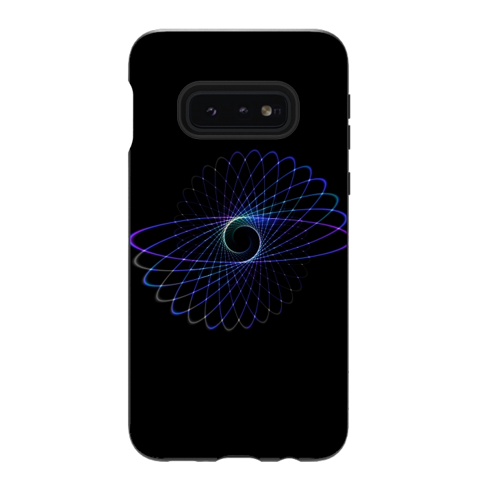 Galaxy S10e StrongFit Spirograph Object on Black by Andrea Haase