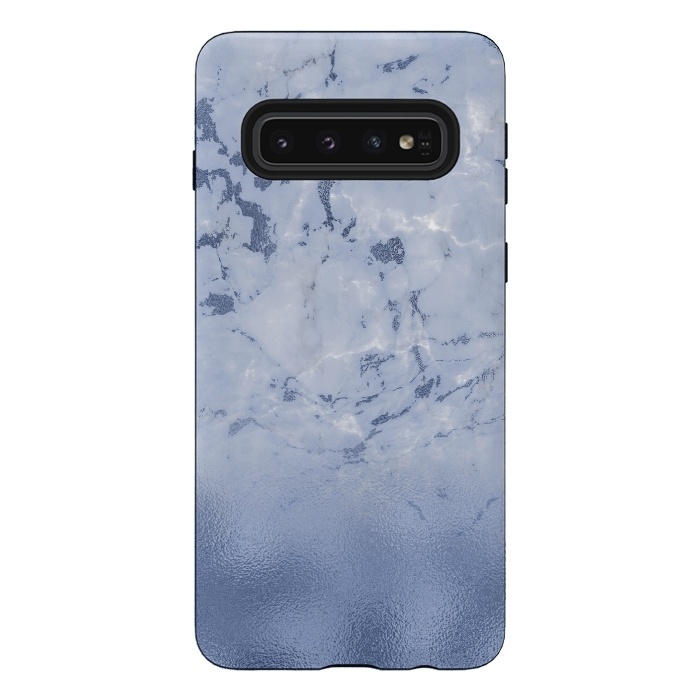 Galaxy S10 StrongFit Freshness - Blue Marble Glitter  by  Utart