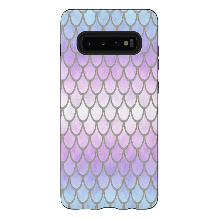 Galaxy S10 plus StrongFit Pretty Mermaid Scales 02 by Angelika Parker