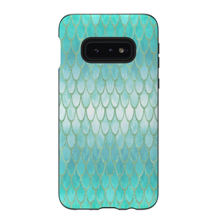 Galaxy S10e StrongFit Pretty Mermaid Scales 03 by Angelika Parker