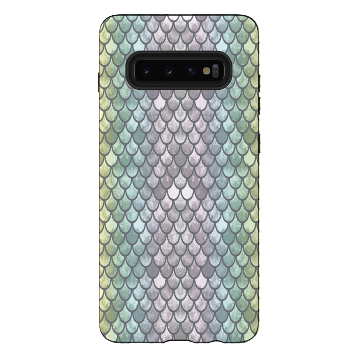 Galaxy S10 plus StrongFit New Mermaid Scales  by Angelika Parker