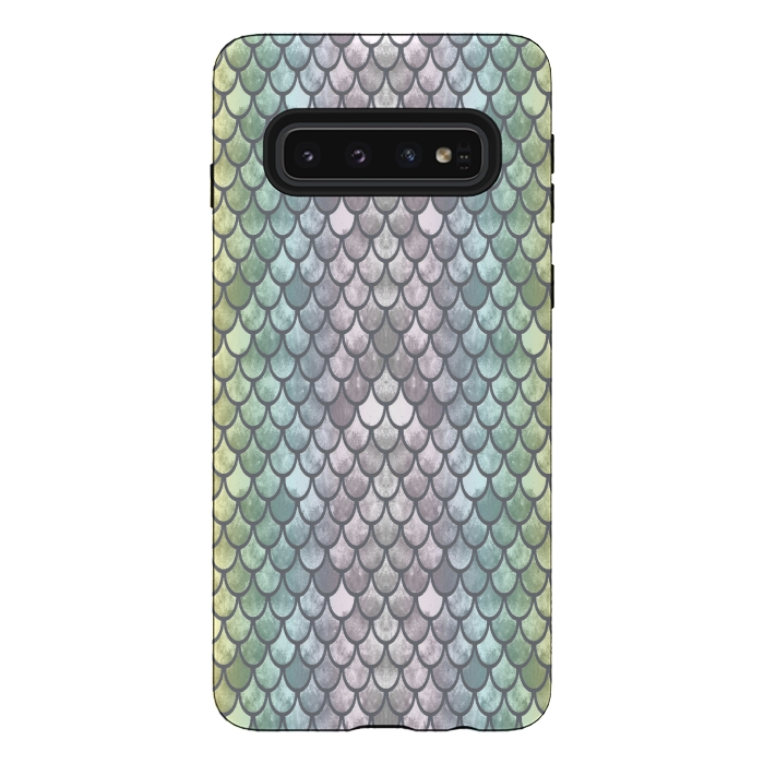 Galaxy S10 StrongFit New Mermaid Scales  by Angelika Parker