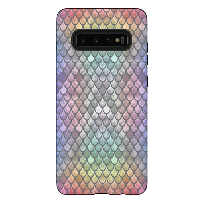 Galaxy S10 plus StrongFit Pretty Mermaid Scales 26 by Angelika Parker