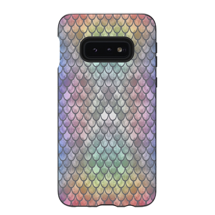 Galaxy S10e StrongFit Pretty Mermaid Scales 26 by Angelika Parker