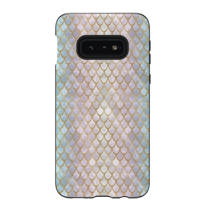Galaxy S10e StrongFit Pretty Mermaid Scales 22 by Angelika Parker