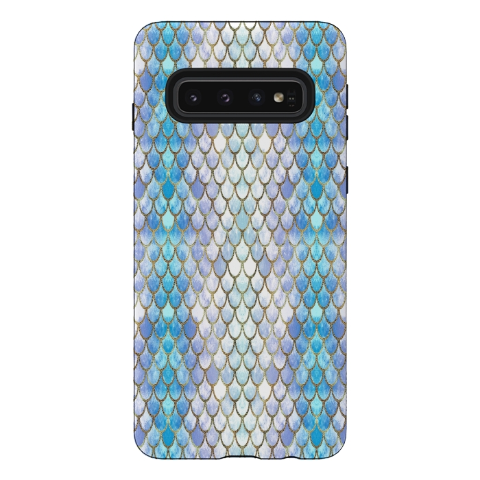 Galaxy S10 StrongFit Pretty Mermaid Scales 41 by Angelika Parker
