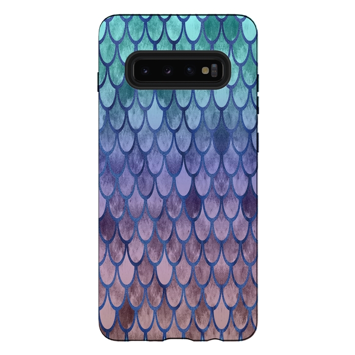Galaxy S10 plus StrongFit Pretty Mermaid Scales 99 by Angelika Parker