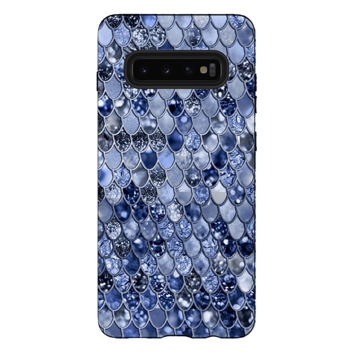 Galaxy S10 plus StrongFit Ocean Blue Glamour Mermaid Scales by  Utart