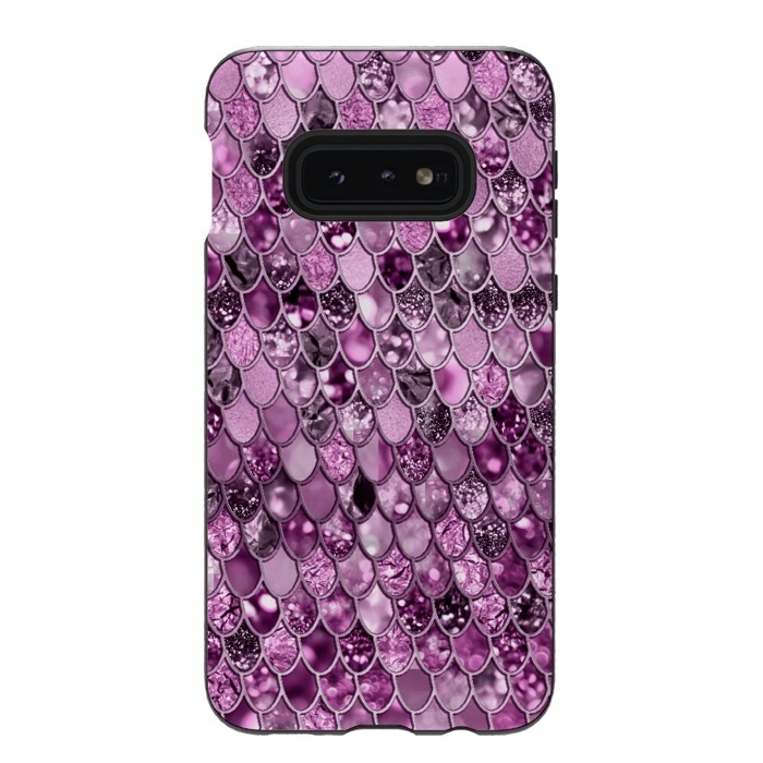 Galaxy S10e StrongFit Purple and Violet Trendy Shine Mermaid Scales by  Utart