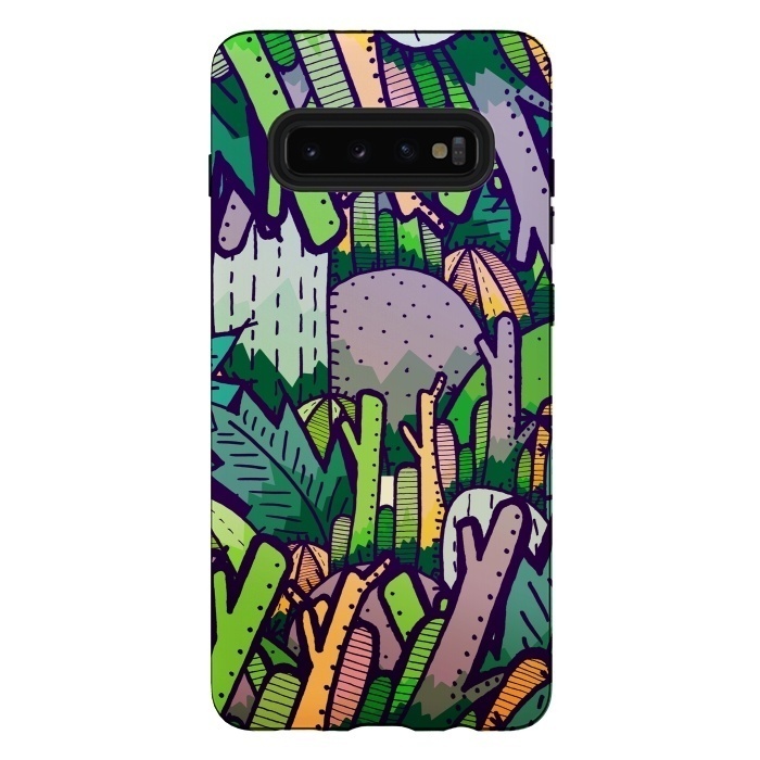 Galaxy S10 plus StrongFit Jungle Cactus by Steve Wade (Swade)