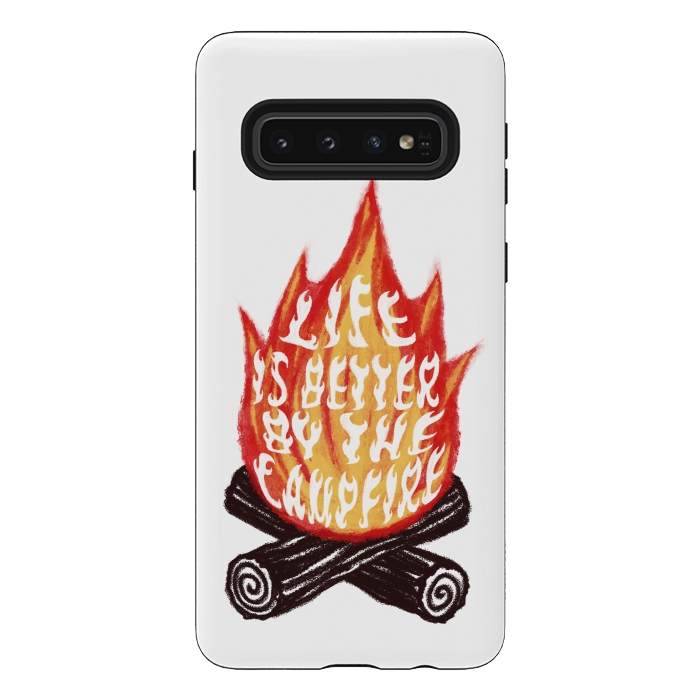 Galaxy S10 StrongFit Campfire by Laura Nagel