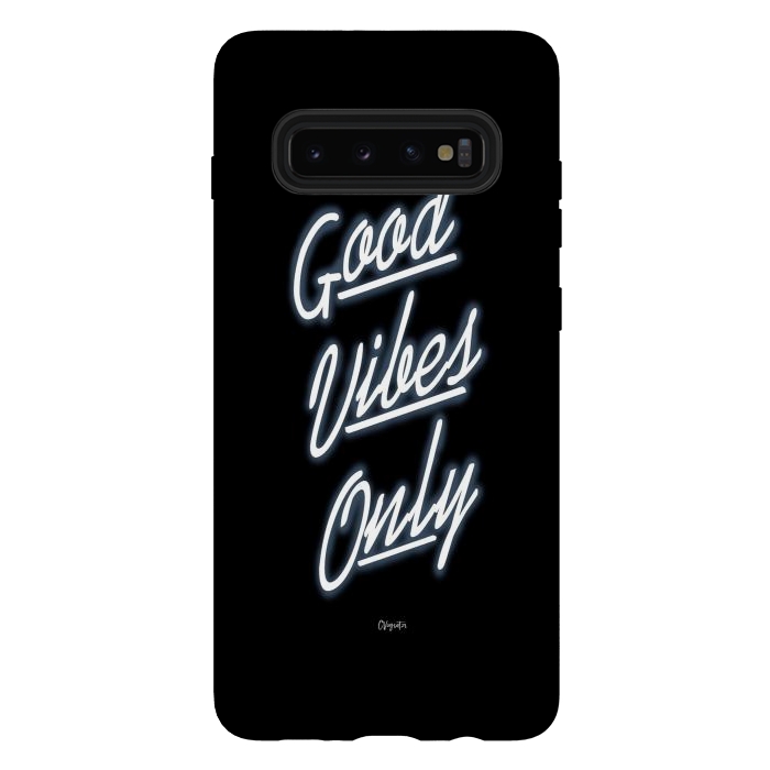 Galaxy S10 plus StrongFit Good Vibes Only by ''CVogiatzi.