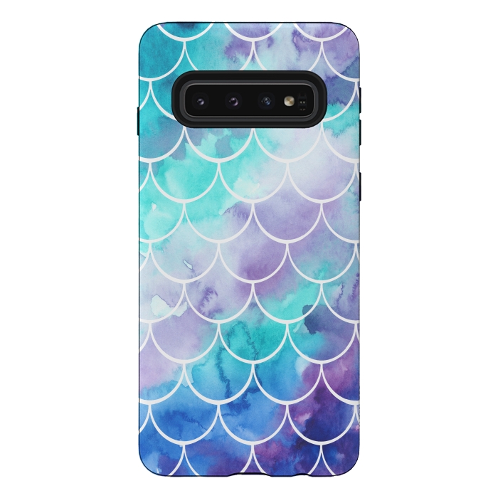 Galaxy S10 StrongFit Pastel Clouds Mermaids Tail by Becky Starsmore