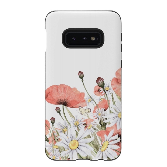 Galaxy S10e StrongFit Summer Poppy and Camomile Field by  Utart