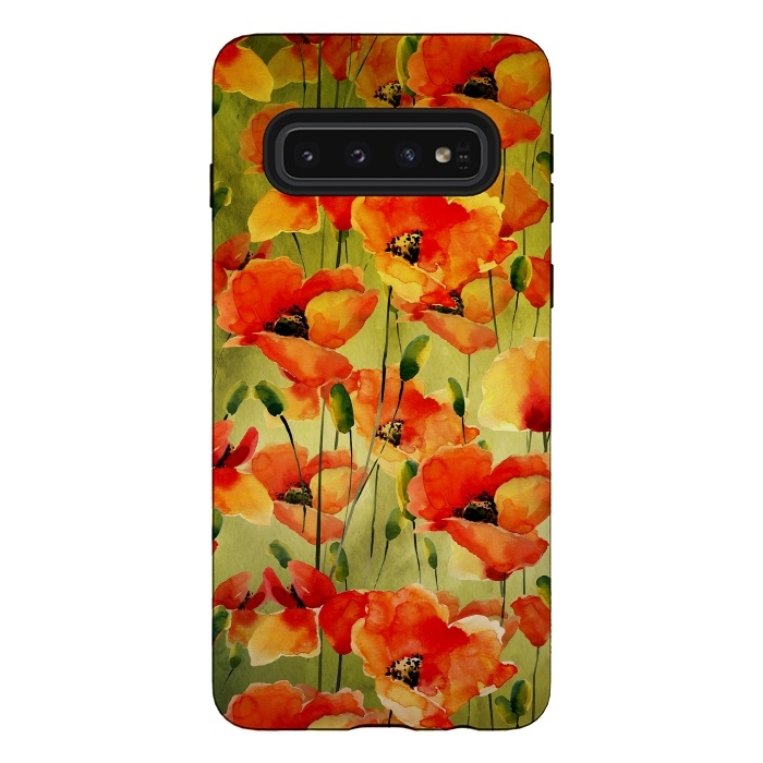 Galaxy S10 StrongFit Poppy Fields forever by  Utart