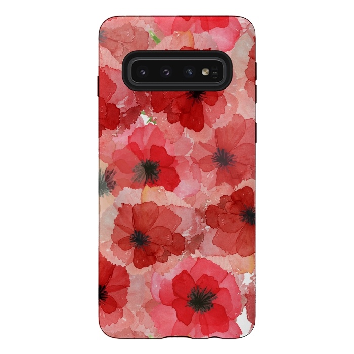 Galaxy S10 StrongFit Abstract Poppy Pattern by  Utart